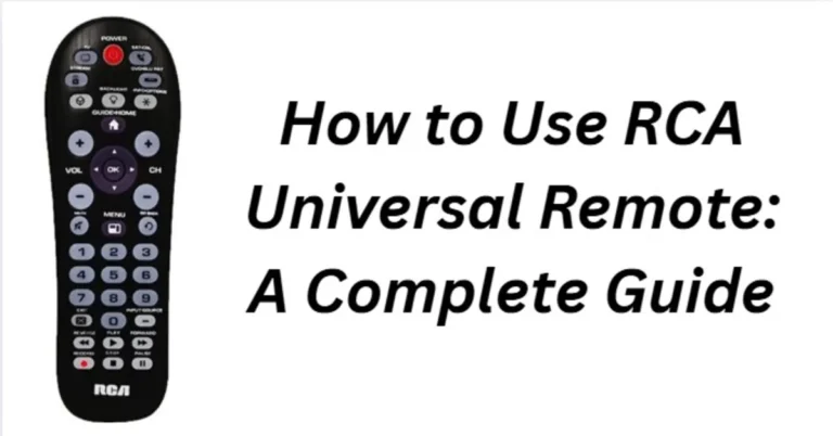 how to use rca universal remote