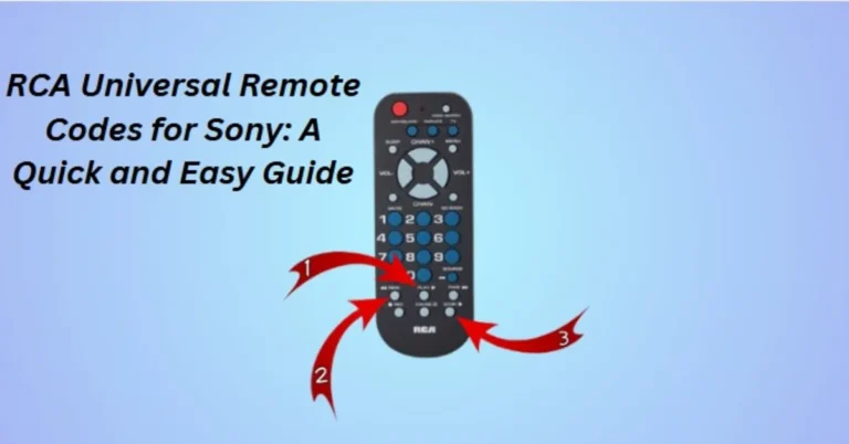 rca universal remote codes for sony