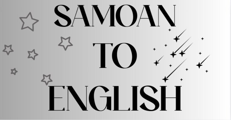 samoan to english