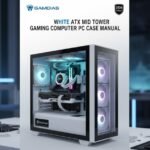 gamdias white atx mid tower gaming computer pc case manual​