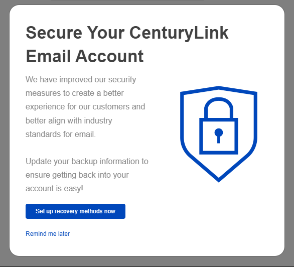 can't login to centurylink email