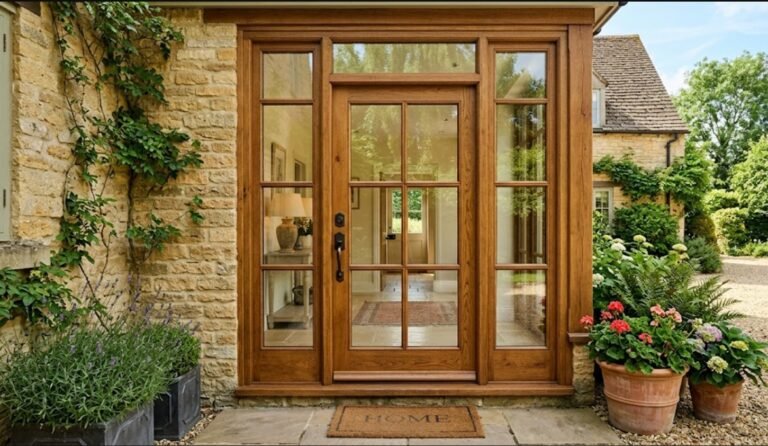 wood and glass front door​